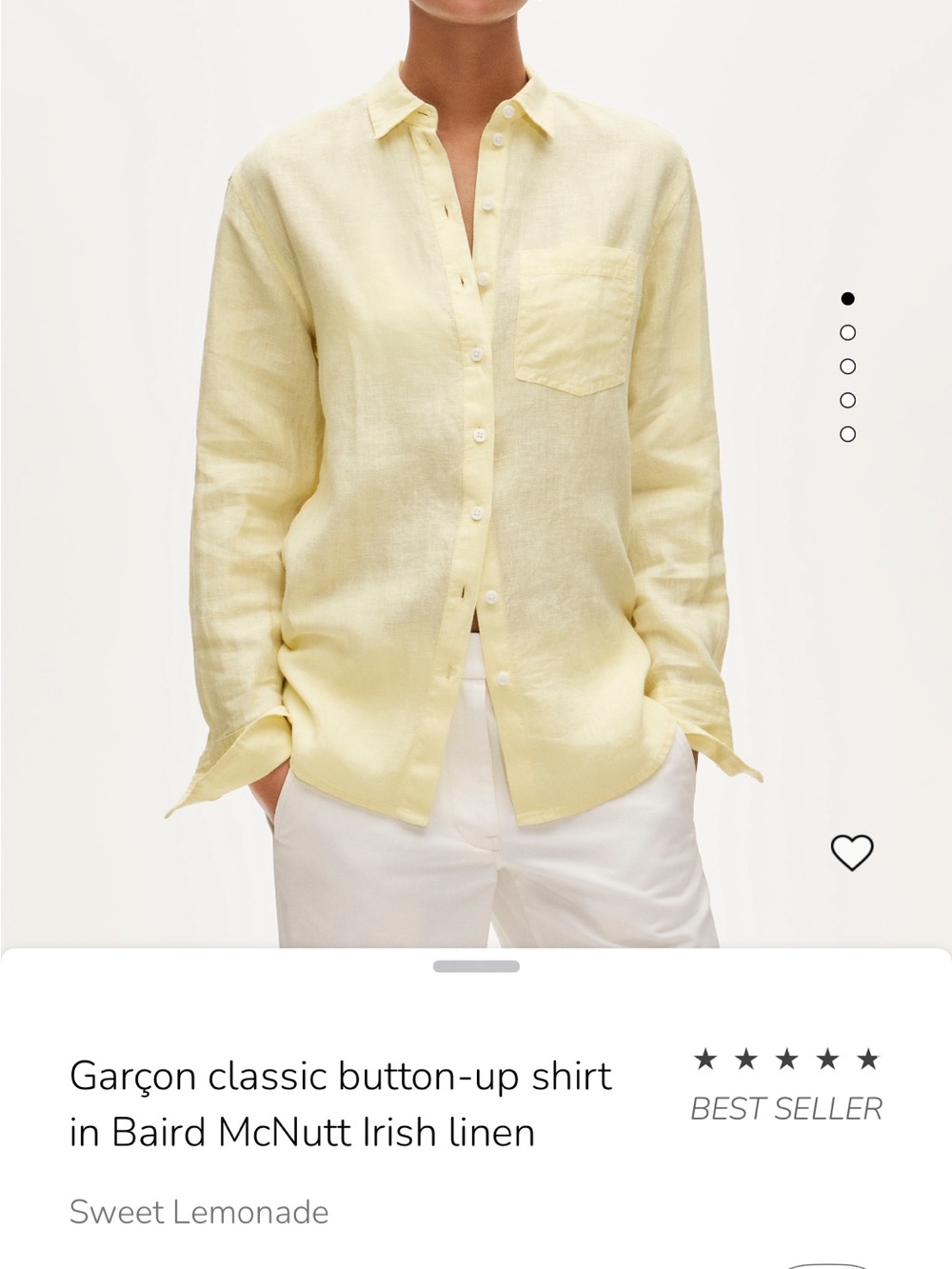 J. Crew Women’s l Linen Button-Up Shirt in Sweet Lemonade